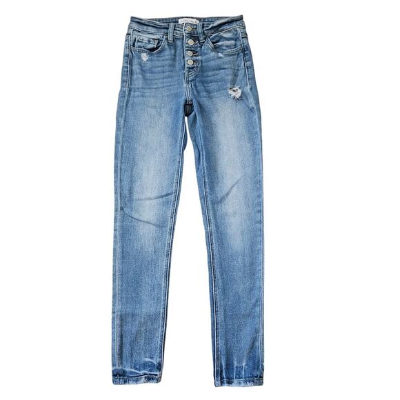 Flying Monkey High Rise Slim Straight Jeans 25 - Picture 1 of 7